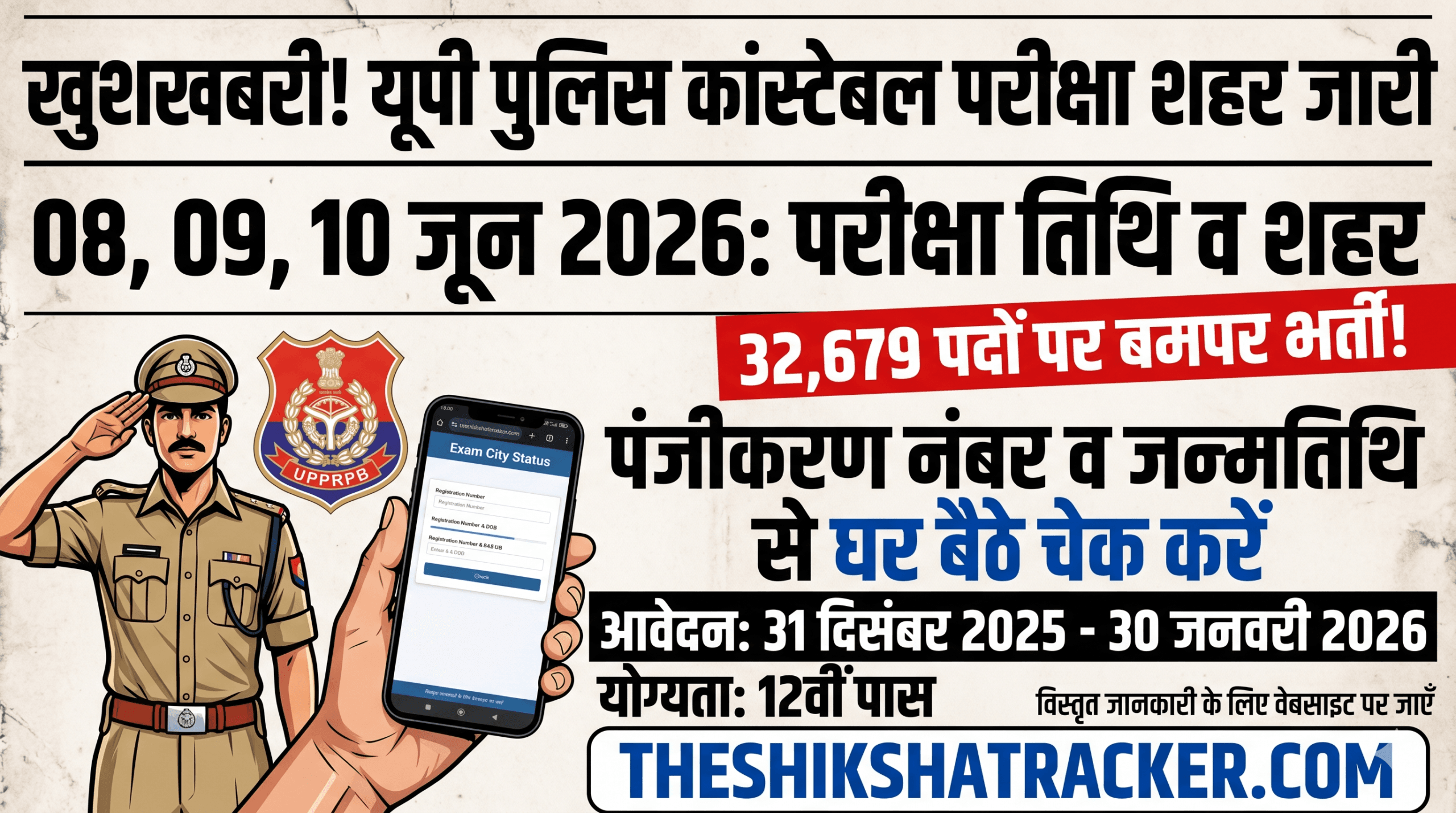 UP Police Constable Exam City Details 2026