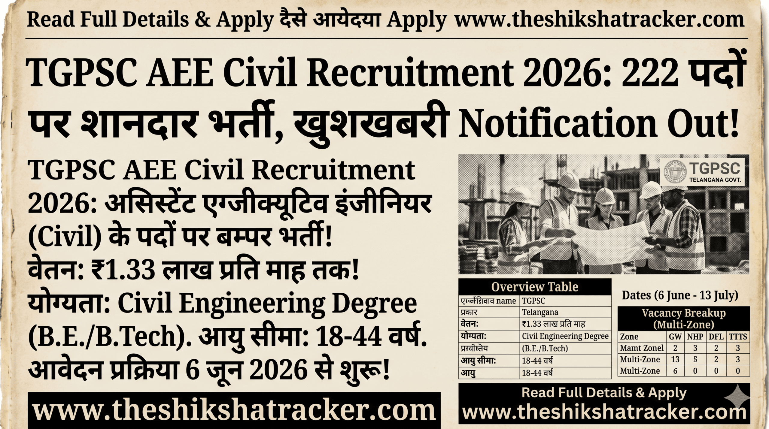 TGPSC AEE Civil Recruitment 2026