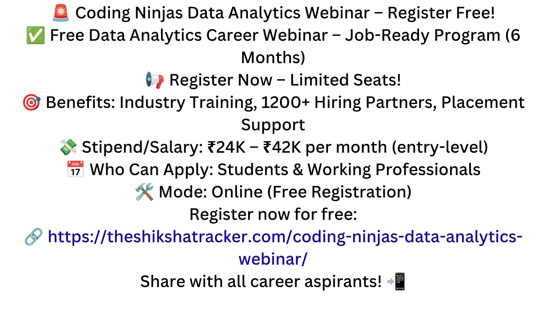 Coding Ninjas Data Analytics Career Webinar